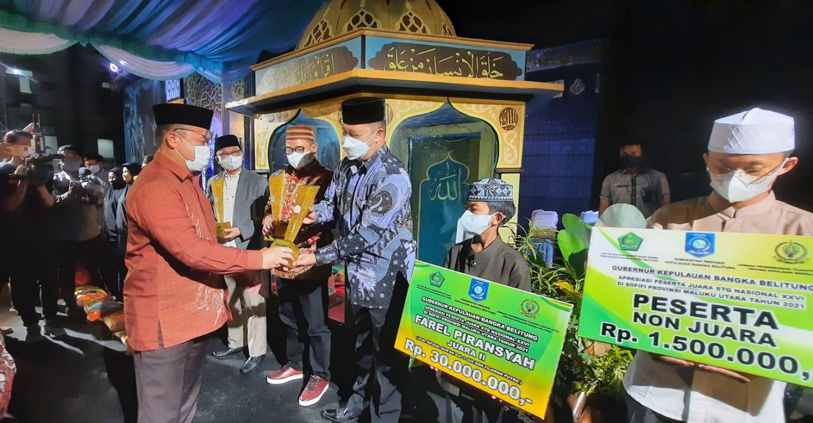 Gubernur Tutup Pergelaran MTQH X Provinsi Kepulauan Bangka Belitung Tahun 2021