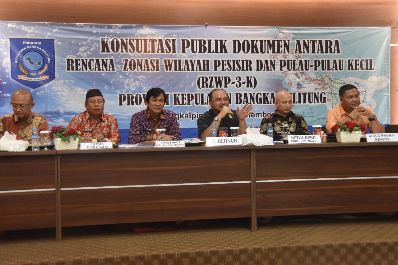 Pemprov Babel, Gelar Kegiatan Konsultasi Dokumen Publik RZWP3K