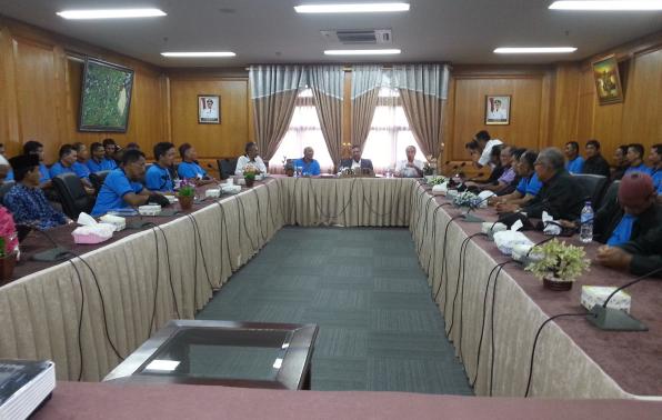 Saat Audiensi dengan Gubernur Bangka Belitung di Ruang Tanjung Pendam lantai II Kantor Gubernur Kepulauan Bangka Belitung 23 Maret 2016 dalam acara Sosialisasi FKUB