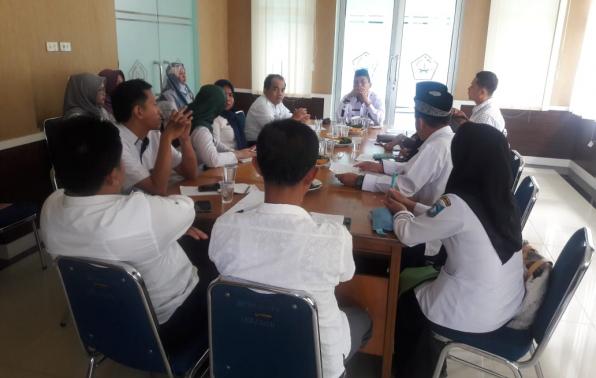 Tim TPHD Provinsi Kepulauan Bangka Belitung Tahun 2019 pada Rabu (27/3) di Auditorium Kanwil Kementerian Agama Provinsi berdiskusi terkait keberangkatan ke tanah suci
