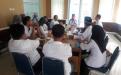 Tim TPHD Provinsi Kepulauan Bangka Belitung Tahun 2019 pada Rabu (27/3) di Auditorium Kanwil Kementerian Agama Provinsi berdiskusi terkait keberangkatan ke tanah suci